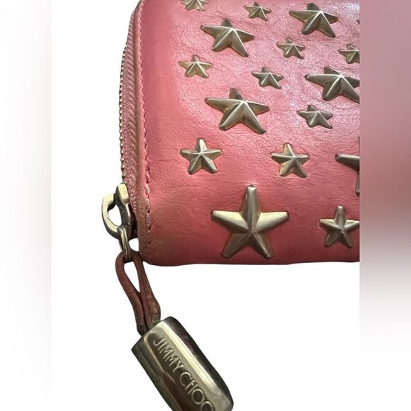 JIMMY CHOO Pink Star-Studded Long Wallet - Picture 4 of 16
